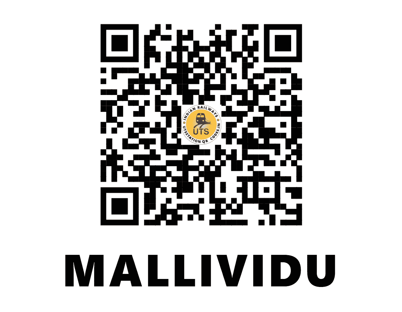 UTS QR Code for MALLIVIDU - MVW (EO - ANDHRA PRADESH)